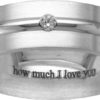 8mm Titanium Comfort-Fit Band Unisex Wedding Band Ring With .05ctw Diamond - Image 2