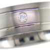7mm Titanium Comfort-Fit Band Unisex Wedding Band Ring With .05ctw Diamond - Image 2