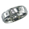 7mm Titanium Comfort-fit Band Unisex Wedding Band Ring with .10ctw Diamonds