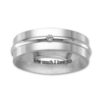 8mm Titanium Comfort-Fit Band Unisex Wedding Band Ring With .05ctw Diamond