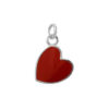 ServiceCharms Sterling Silver Enamel "Red Heart" Charm
