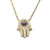 Sterling Silver Turkish Hamsa Evil Eye Necklace - Image 2