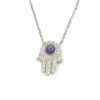 Sterling Silver Turkish Hamsa Evil Eye Necklace