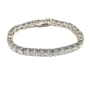 Sterling Silver 5 mm Round CZ Tennis Bracelet