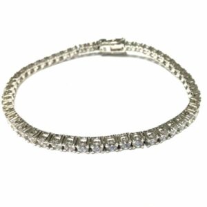 Sterling Silver 3 mm Round CZ Tennis Bracelet