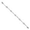 Sterling Silver Polished Fancy Round Bezel-Set CZ Bracelet - Image 2