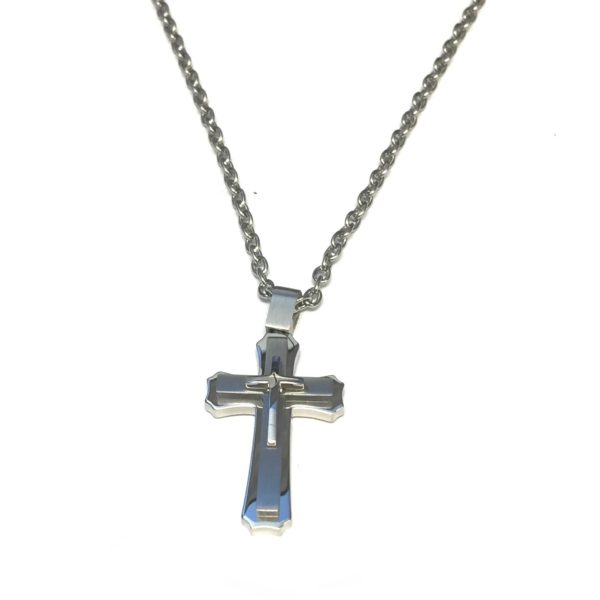 Cross Stainless Steel 3 Piece Pendant