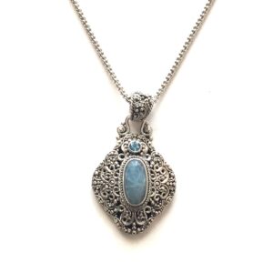 Sterling Silver Aquamarine Pendant