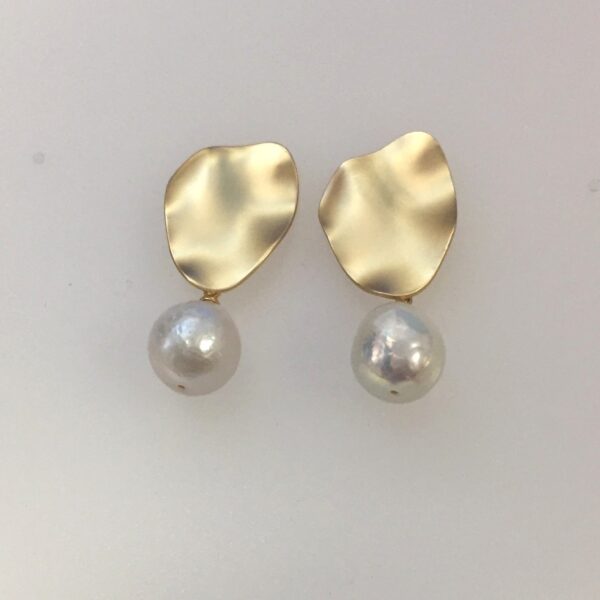 Pearl Gold Plated Earrings